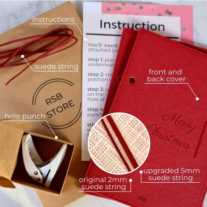SIMPLY RSB Greeting Card Organizer Kit, Premium Vegan Leather, Transform Your Greeting Cards into a Forever Greeting Card Binder, Greeting Card Book, Greeting Card Holder and Greeting Card Keeper - Image 4